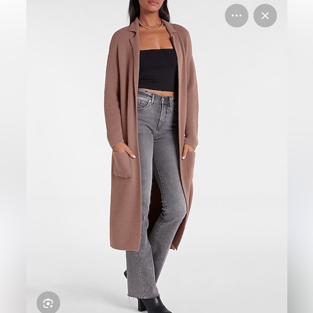 Express Mauve Pink Duster Cardigan